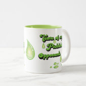 Tränen meiner Gegner im Pickleball Funny Teardrops Zweifarbige Tasse (VorderseiteRechts)