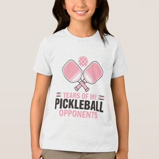 Tränen meiner Gegner im Pickleball - Funny Tri-Blend Shirt (Vorderseite)
