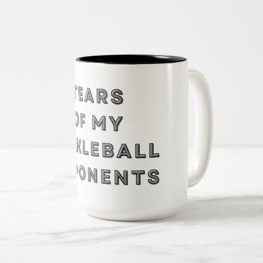 Tränen meiner Gegner im Pickleball Funny Zweifarbige Tasse (VorderseiteRechts)