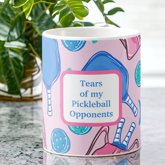 Tränen meiner Gegner im Pickleball Pink Kaffeetasse