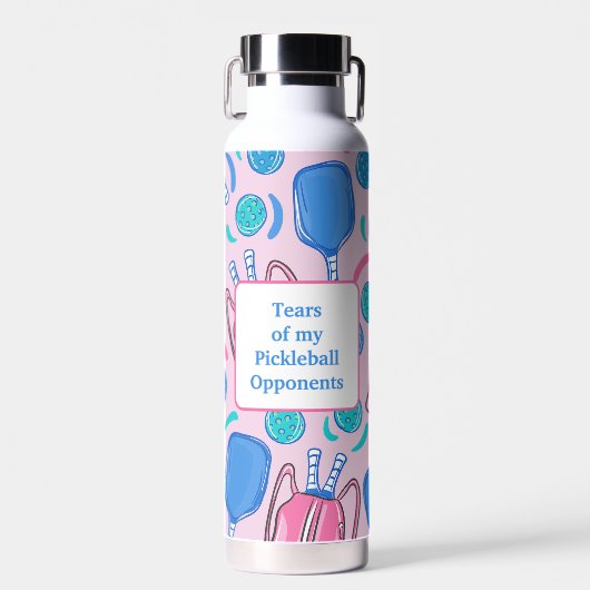 Tränen meiner Gegner im Pickleball Pink Trinkflasche (Vorne)