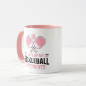 Tränen meiner Gegner im Pickleball Tasse (Vorderseite Links)