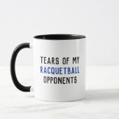 Tränen meiner Gegner im Racquetball Funny Tasse (Links)