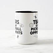 Tränen meiner Gegner im Wahlkampf Zweifarbige Tasse (Mittel)
