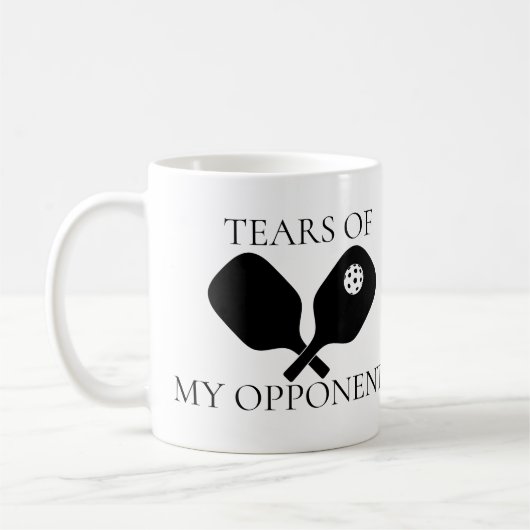 Tränen meiner Gegner Pickleball Kaffeetasse (Links)