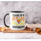 Tränen meiner Gegner Pong Pong Moderner Schwarzer  Tasse