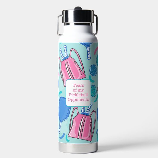 Tränen meiner Gegner von Pickleball Pickleball Blu Trinkflasche (Vorderseite)