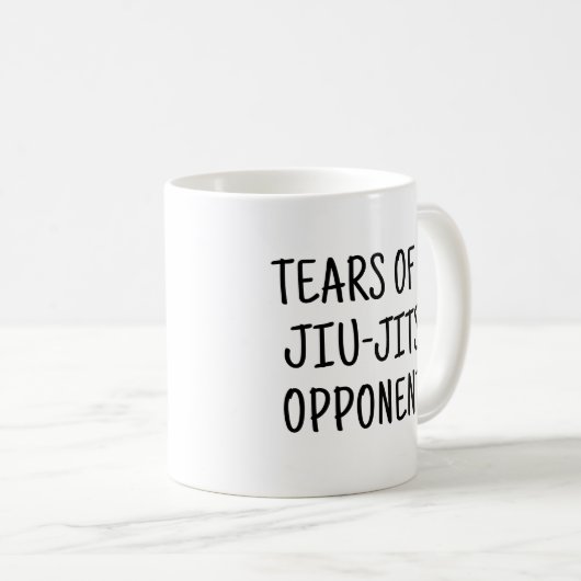 Tränen meiner Jiu-Jitsu Gegner Funny Jujutsu Kaffeetasse (VorderseiteRechts)