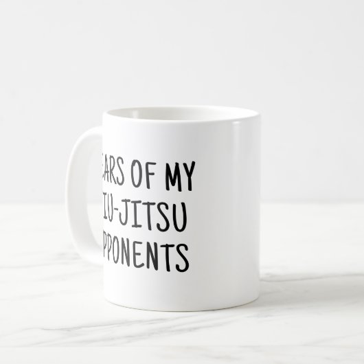 Tränen meiner Jiu-Jitsu Gegner Funny Jujutsu Kaffeetasse (Vorderseite Links)