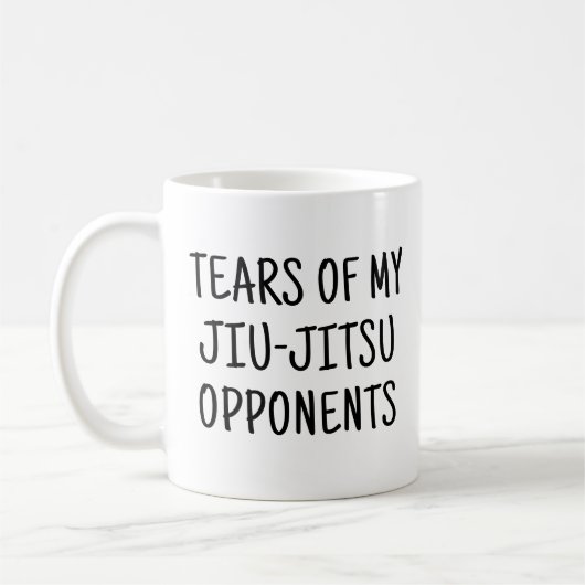 Tränen meiner Jiu-Jitsu Gegner Funny Jujutsu Kaffeetasse (Links)