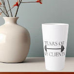 Tränen meiner Klienten Personal Trainer Barbell Milchtasse<br><div class="desc">Dieses Design kann in dem Bereich personalisiert werden, der durch das Ändern des Fotos und/oder Textes zur Verfügung gestellt wird. Sie können auch angepasst werden, indem Sie auf Vorlage personalisieren klicken und dann auf die Schaltfläche klicken, um weitere Optionen anzupassen, um die Hintergrundfarbe zu löschen oder zu ändern, Text hinzuzufügen,...</div>