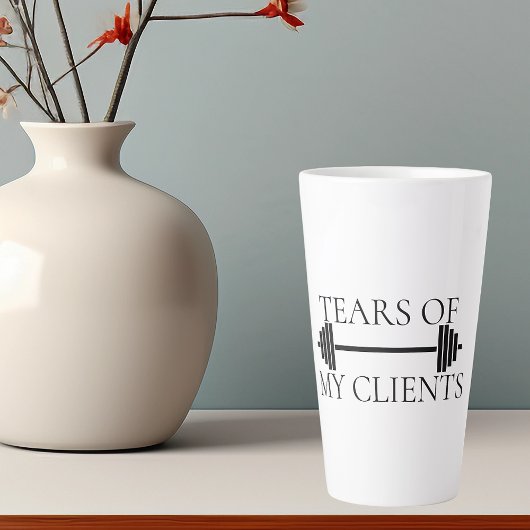 Tränen meiner Klienten Personal Trainer Barbell Milchtasse