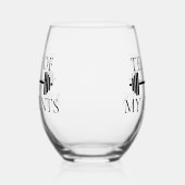 Tränen meiner Klienten Personal Trainer Barbell Weinglas Ohne Stiel (Rechts)