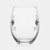 Tränen meiner Klienten Personal Trainer Barbell Weinglas Ohne Stiel (Links)