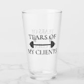 Tränen meiner Klienten Personal Trainer Funny Glas (Vorderseite)