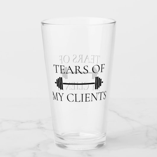 Tränen meiner Klienten Personal Trainer Funny Glas (Vorderseite)