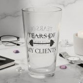 Tränen meiner Klienten Personal Trainer Funny Glas