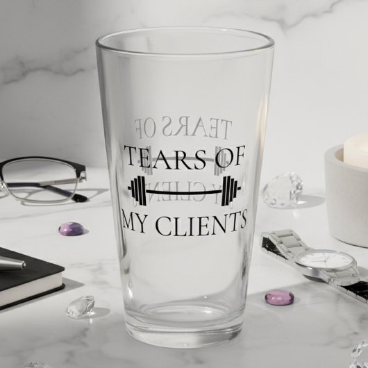Tränen meiner Klienten Personal Trainer Funny Glas