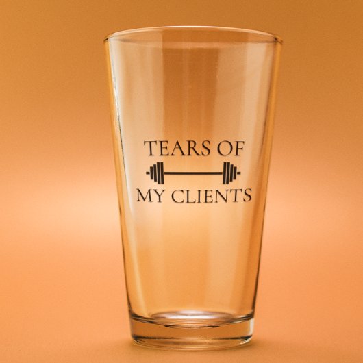 Tränen meiner Klienten Personal Trainer Funny Glas