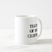 Tränen meiner Kunden Funny Personal Trainer Fitnes Kaffeetasse (VorderseiteRechts)