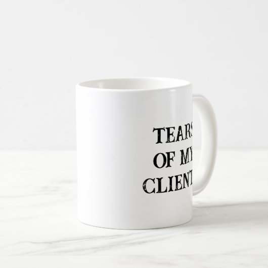 Tränen meiner Kunden Funny Personal Trainer Fitnes Kaffeetasse (VorderseiteRechts)
