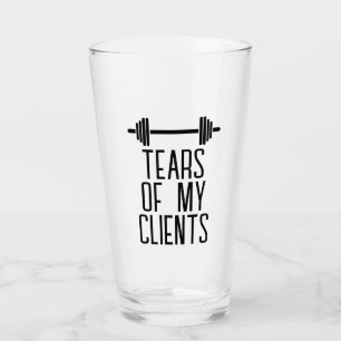 Tränen meiner Kunden Personal Trainer Geschenkstei Glas