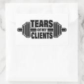 Tränen meiner Kunden Personal Trainer Geschenkstei Rechteckiger Aufkleber (Tasche)