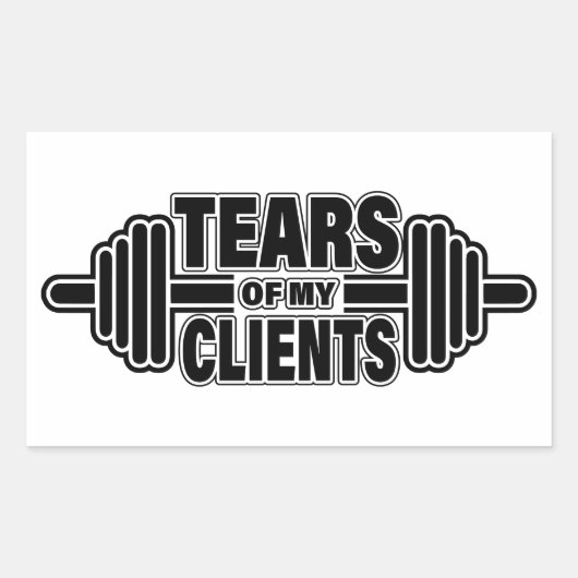 Tränen meiner Kunden Personal Trainer Geschenkstei Rechteckiger Aufkleber (Vorderseite)