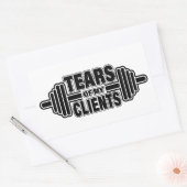 Tränen meiner Kunden Personal Trainer Geschenkstei Rechteckiger Aufkleber (Umschlag)