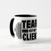 Tränen meiner Kunden Personal Trainer Geschenkstei Tasse (Vorderseite Links)