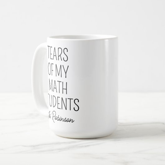 Tränen meiner Mathematikschüler, Lehrerbewertung Kaffeetasse (Vorderseite Links)