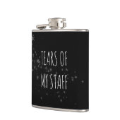 Tränen meiner Mitarbeiter Funny Boss Geschenkflasc Flachmann (Links)