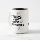 Tränen meiner Schachgegner geben Schachspielern Ge Zweifarbige Tasse (Vorderseite Links)