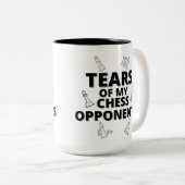 Tränen meiner Schachgegner geben Schachspielern Ge Zweifarbige Tasse (VorderseiteRechts)