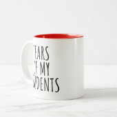 Tränen meiner Schüler Witzige Lehrer Zweifarbige Tasse (Vorderseite Links)