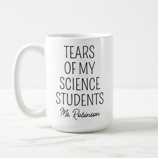 Tränen meiner Wissenschaftler, Lehrerbewertung Kaffeetasse (Links)