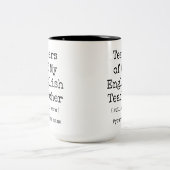 Tränen meines Englischlehrers immer noch wärm witz Zweifarbige Tasse (Mittel)