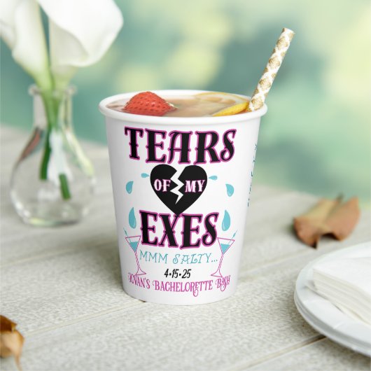 Tränen meines Exes-Funny Bridal-Junggeselinnen-Abs Pappbecher (In Situ)