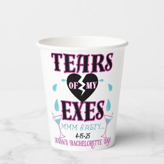 Tränen meines Exes-Funny Bridal-Junggeselinnen-Abs Pappbecher (Rückseite)