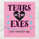 Tränen meines Exes-Funny Bridal-Junggeselinnen-Abs Weinetikett (Einzelnes Label)