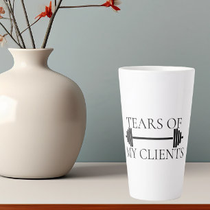Tränen meines Klienten Persönlicher Trainer Hantel Milchtasse