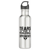 Tränen meines Pickleball Funny Minimal Pickleball Edelstahlflasche (Vorderseite)