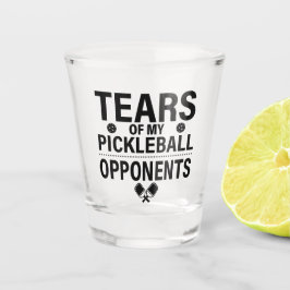 Tränen meines Pickleball Funny Minimal Pickleball Schnapsglas