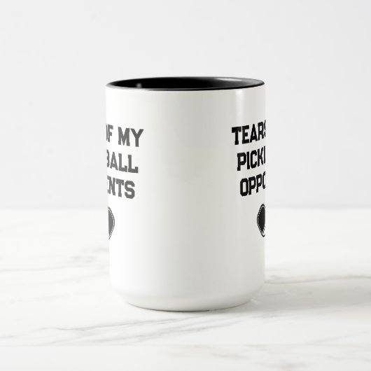 Tränen meines Pickleball Funny Minimal Pickleball Tasse (Zentrum)