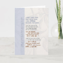 Tränen nicht vergießen, dass ich verschwunden bin karte