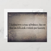 Tränen schütteln postkarte (Vorne/Hinten)