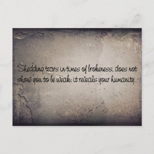 Tränen schütteln postkarte (Vorderseite)