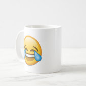 Tränen über Joy emoji lustig Kaffeetasse (Vorderseite Links)