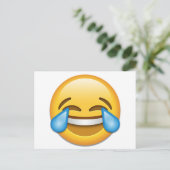 Tränen über Joy emoji lustig Postkarte (Stehend Vorderseite)