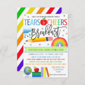 Tränen und Beifall zum Frühstück Einladung (Vorne/Hinten)